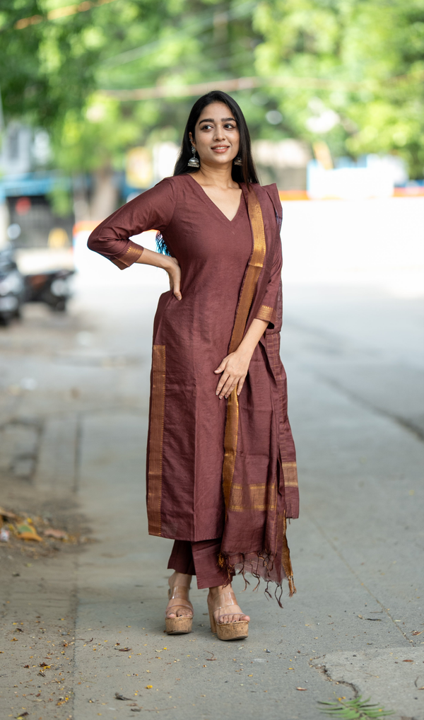 ✨ Zohira – Mangalagiri The Graceful Luxe Cotton Silk Suit