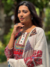 Soumya Maroon Applique Ajrak Kurta Set