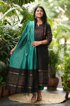 BlackTeal Echo - Pochampally Silk Elegance