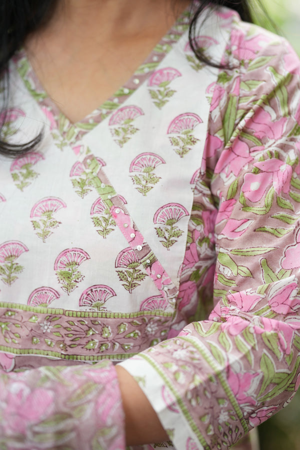 Kota Doria Vaidehi Handblock Suit Set