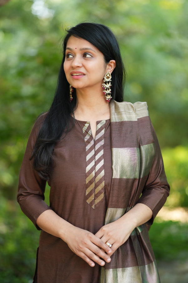 Mrinalini Silk Heritage Suit Set