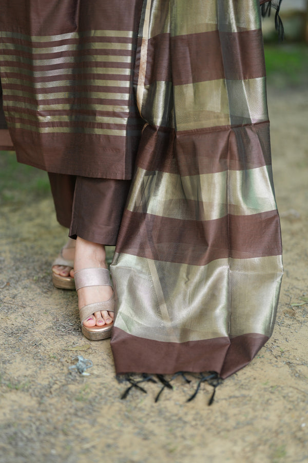 Mrinalini Silk Heritage Suit Set