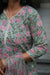 Yazhini Schiffli Hand block Cotton Suit Set with Doria Dupatta
