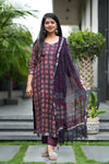 ✨ Aavira Linen Hand BlockPrinted Suit Set with lining