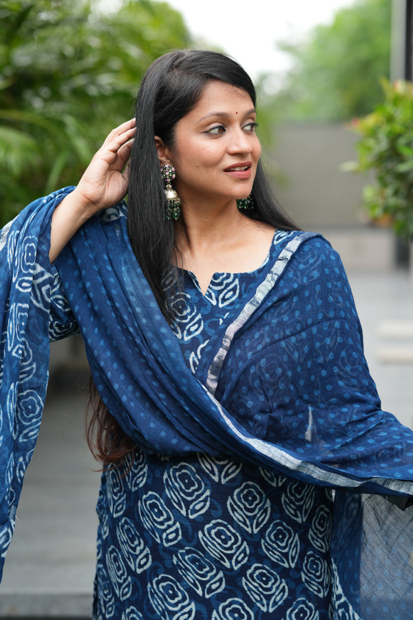 ✨ Tavisha Linen Hand BlockPrinted Suit Set with lining