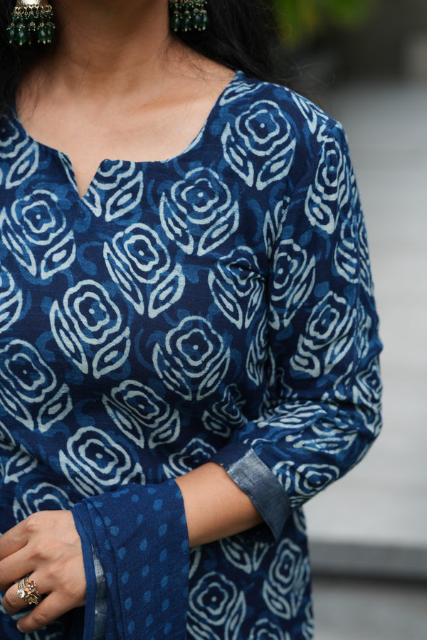 ✨ Tavisha Linen Hand BlockPrinted Suit Set with lining