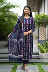 ✨ Kashvi Linen Hand BlockPrinted Suit Set with lining