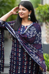 ✨ Kashvi Linen Hand BlockPrinted Suit Set with lining