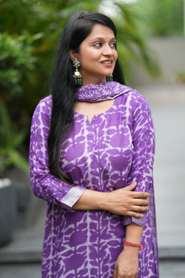 ✨ Aaradhya Linen Hand BlockPrinted Suit Set with lining