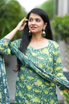 ✨ TanirikaLinen Hand BlockPrinted Suit Set with lining