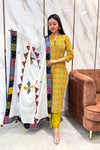 Mehalya Applique Ajrak Cotton Suit Set