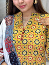 Mehalya Applique Ajrak Cotton Suit Set