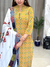 Mehalya Applique Ajrak Cotton Suit Set