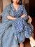 Indigo Bloom Kurta Set – Cotton Elegance with Striped Charm-Buy1Get1