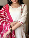 Cream Rose Khadi Cotton