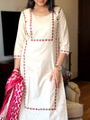 Cream Rose Khadi Cotton