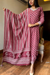 Gulabi Saawan - Handblock Cotton Suit Set