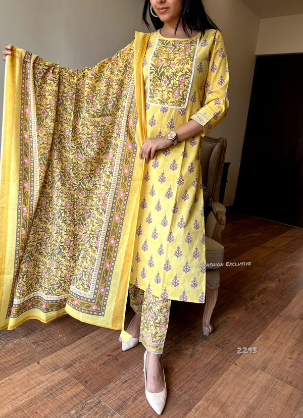 Sunshine Bloom Cotton Suit Set