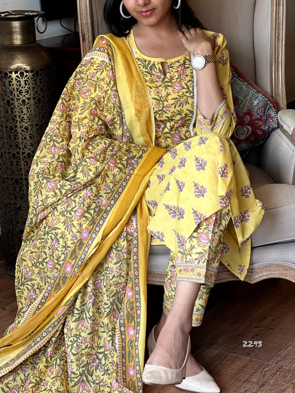 Sunshine Bloom Cotton Suit Set