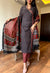 Midnight Maroon Elegance – Cotton Printed Suit Set