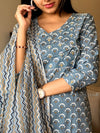 🔷 Azure Charm Cotton Suit Set