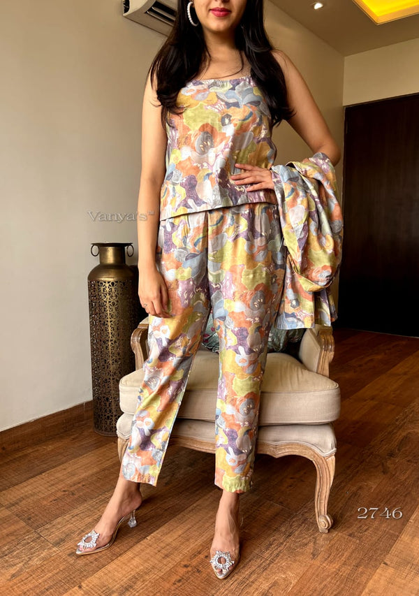 Sunset Bloom 3-Piece Co-ord Set