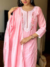 🌸 Blush Grace Handwork Kurta Set