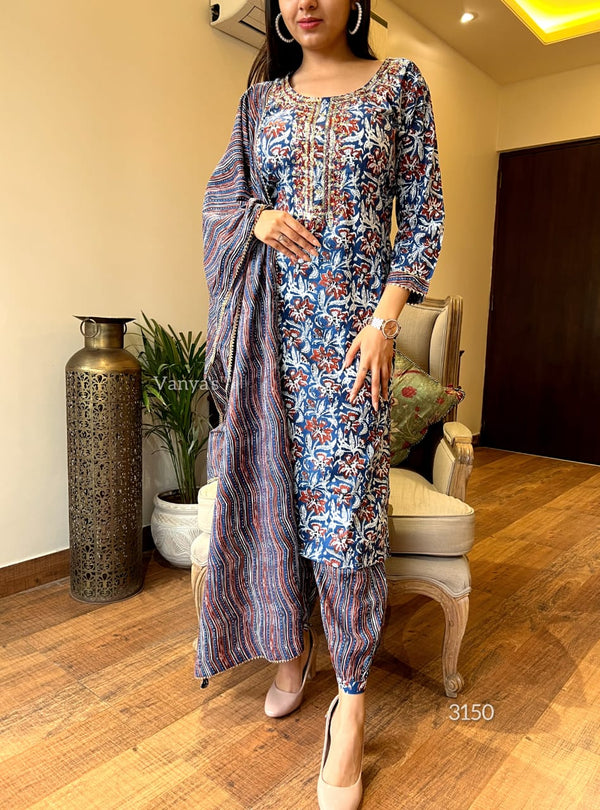 ✨ Name: Rustica & Mosaic Melody Cotton Suit Set