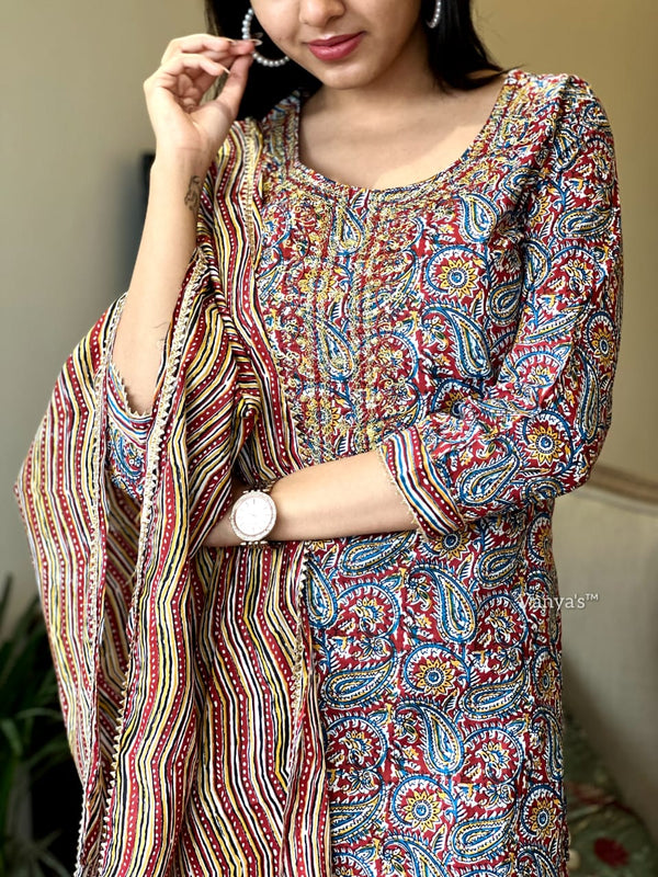 ✨ Name: Rustica & Mosaic Melody Cotton Suit Set