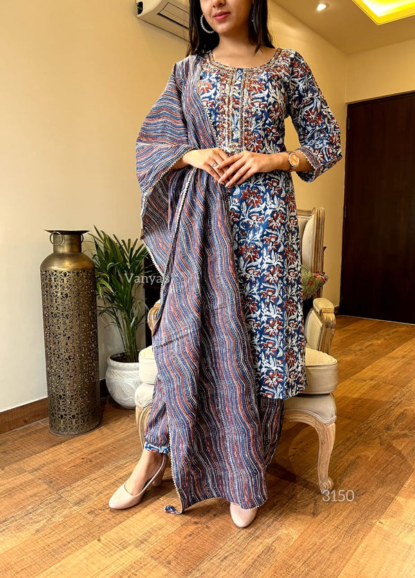 ✨ Name: Rustica & Mosaic Melody Cotton Suit Set
