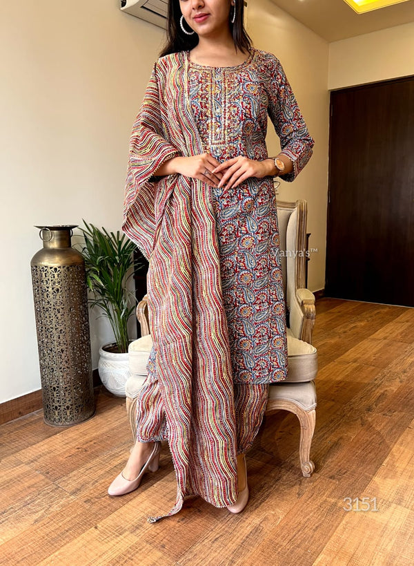 ✨ Name: Rustica & Mosaic Melody Cotton Suit Set