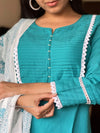 Aqua Charm Cotton Suit Set