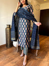 Midnight Mosaic Elegance – Cotton Kurta Set
