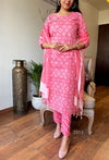 💖 "Gulaabi Grace" Pink Cotton Suit Set