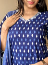 : Indigo Ikat Magic Kurta Set