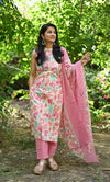 🌸 Name: Blush Breeze Cotton Kurta Set