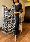 Black Blossom Elegance Kurta Set