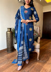 Indigo Blossom Stripe Suit Set