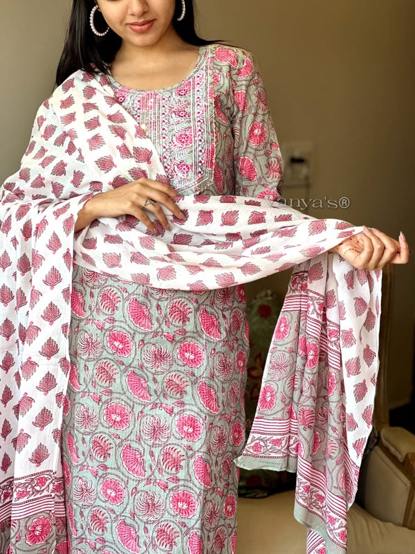 Gulabi Utsav – Cotton Charm Suit Set