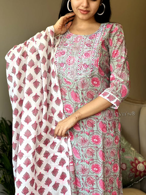 Gulabi Utsav – Cotton Charm Suit Set
