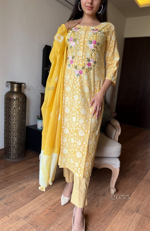 🌼 Sunshine Bloom Printed Cotton Suit Set