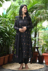 Midnight Petal Embroidered Set