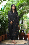 Midnight Petal Embroidered Set