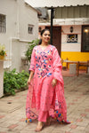 Blossom Peach Jamdani Cotton Suit Set