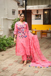 Blossom Peach Jamdani Cotton Suit Set