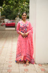 Blossom Peach Jamdani Cotton Suit Set
