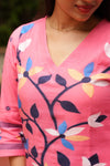 Blossom Peach Jamdani Cotton Suit Set
