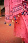 Blossom Peach Jamdani Cotton Suit Set