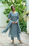 Neelaira Linen Hand Block Suit Set
