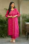 Sutra Pure Handloom Jacquard South Cotton Suit Set